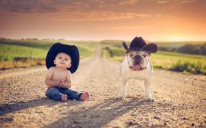 little_boy_with_bull_dog